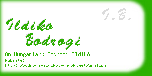 ildiko bodrogi business card
